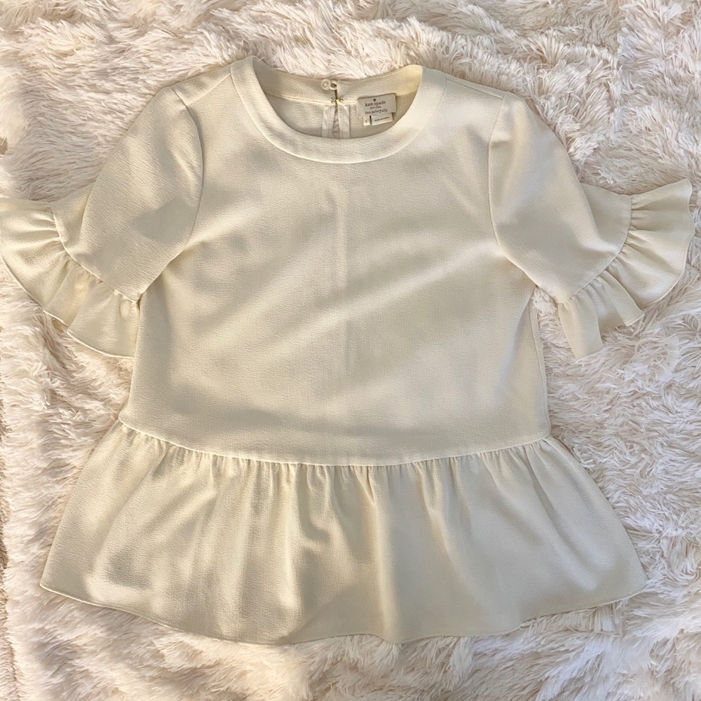 Kate Spade Ruffle Peplum Top